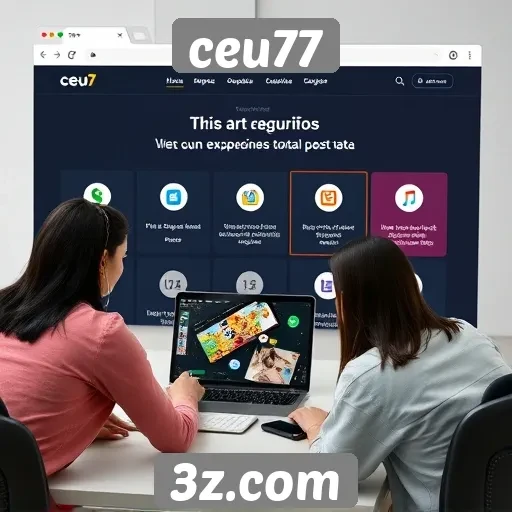 Análise da interface do site ceu77 para usuários